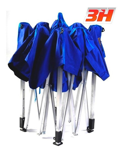 Carpa Plegable 3h Hierro 3x6 Mts 3 Paredes Completo Gazebo