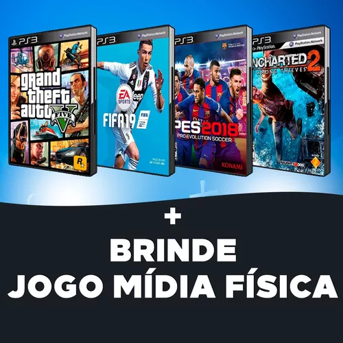 Ps3 Super Slim + Gta 5 + Fifa 19 + The Last Of Us - 45 Jogos