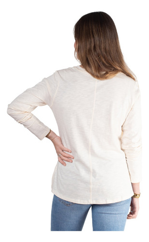 Polera Escote V Manga Larga Mujer Maqui Lenga® Sustentable