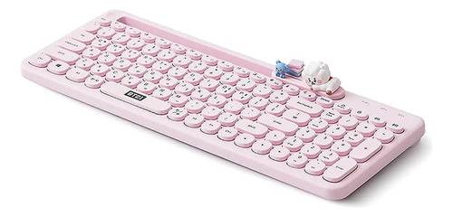 Teclado Retro Inalámbrico Bt21/rosa