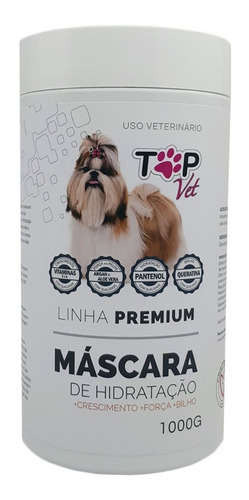 Máscara De Hidratação De Pelos Pet 1kg Premium Top Vet Fragrância Aloe Vera