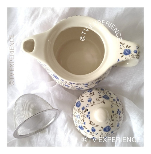 Imagen 2 de 6 de Tetera De Porcelana China 350 Cc C/infusor-té En Hebras