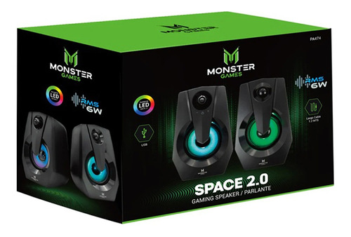 Parlantes Gamer Monster Games Space 2.0