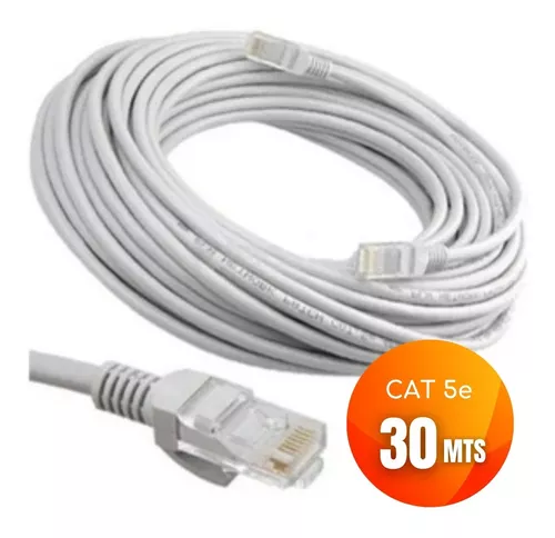 Cable de red 30 metros cat 5e Blanco