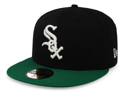 Gorra New Era 59 Fifty Mlb Team Colour White Sox Negro Cerra