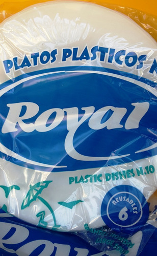 Imagen 6 de 8 de Platos Plasticos Rehusables Nº 10 Precio Por X 4 Paquetes