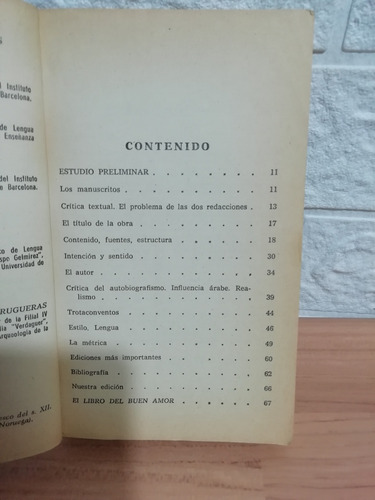 El Libro Del Buen Amor/ Arcipreste De Hita (Usado)