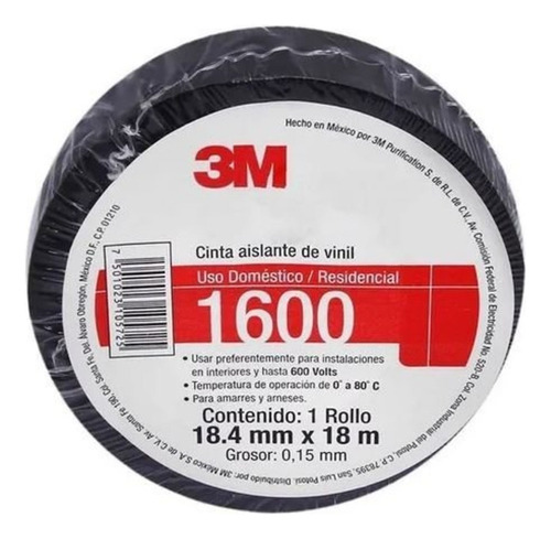 740 Pzs. Cinta Aislante De Vinil 1600 3m