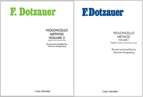 Kit Métodos Para Cello Violoncelo F. Dotzauer Vol 1 + Vol 2