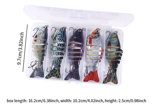 5 Piezas Señora De Pesca Swimbait Realista Con Cebos De
