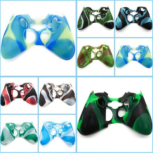 10 Funda Silicona Cubre Joystick Xbox 360 Camuflada