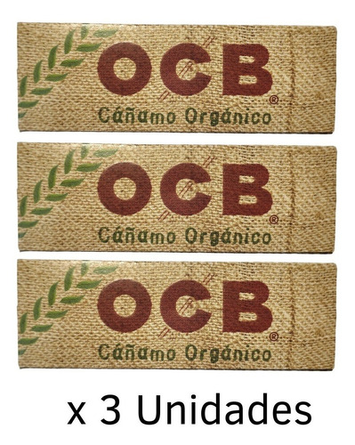 Combo X3 Papel Ocb Organico 1 1/4 50 Papelillos Metanoia