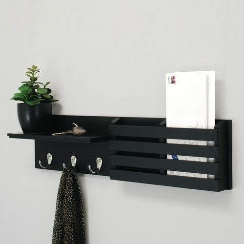 Perchero De Madera De Pino Minimalista Multi Organizador