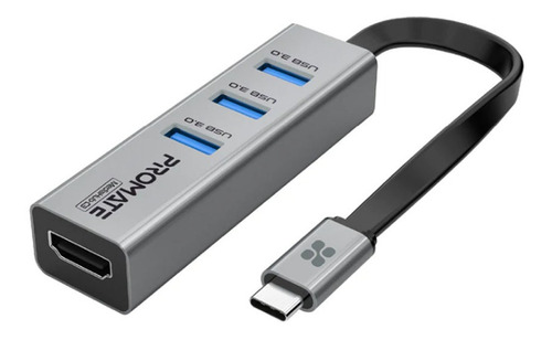 Adaptador 4k Mediahub-c3 Usb-c A Hdmi + 3 Puertos Usb 3.0