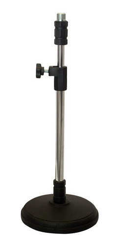 Suporte De Mesa Visao Musical Ps-3 Cr Redondo. Cor Cromado