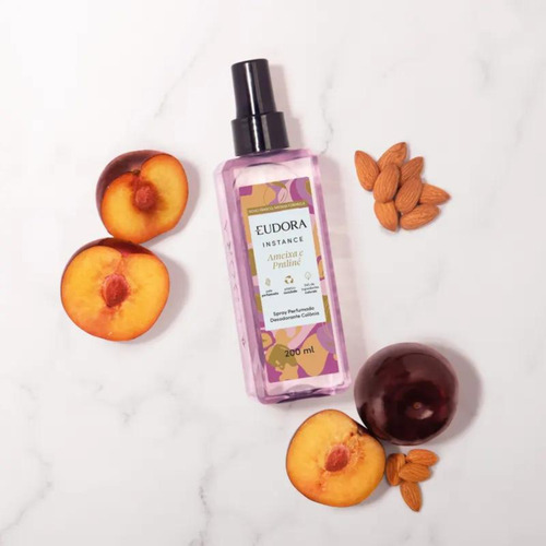Kit Eudora Instance Ameixa E Praliné: Creme + Body Splash