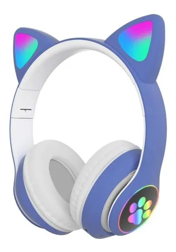 Audifonos Diadema Gato Bluetooth 5.0 high definition luces