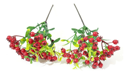 Dos (2) Rama Berries Arandanos Artificial 30 Cm
