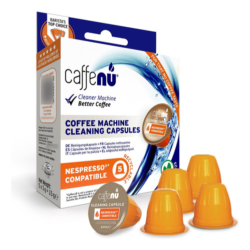 Cápsulas De Limpieza Cafeteras Nespresso Mejora Sabor Café.