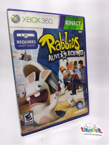 Jogo Rabbids E Kicking Xbox 360 Kinect Midia Fisica em Promoção na