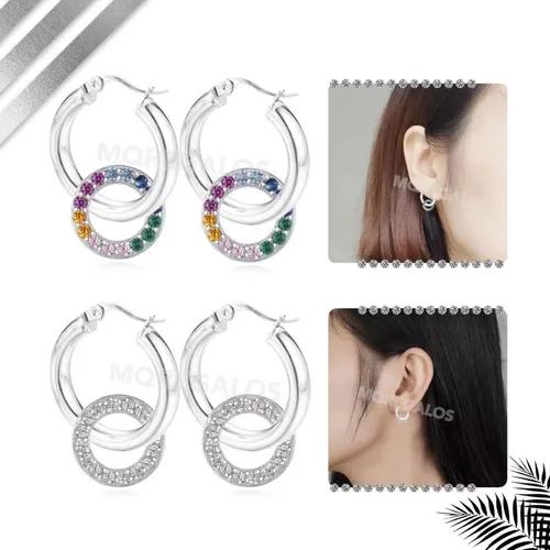 Aros argollas grandes con strass cheap
