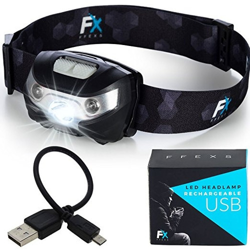 Recargable Linterna Frontal Usb Faro Faros Led Super Brillan
