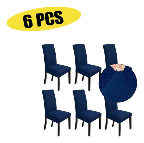 6 Fundas Protectoras Para Sillas De Comedor,oficina,elástico