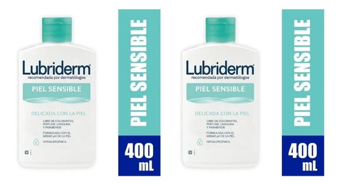 Lubriderm Piel Sensible X2 De 400 Ml C/u - mL a $86