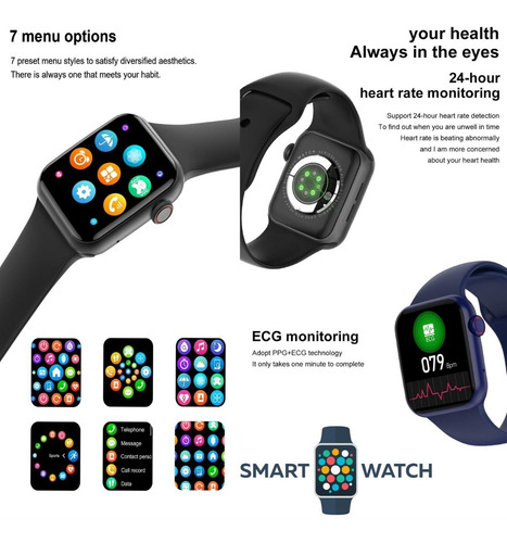 Imagen 3 de 10 de Reloj Inteligente Smart Watch Series 8 Big 1.92 Ew01 Unisex