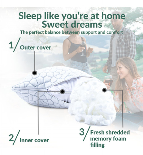 Qutool Almohada Pequeña Para Acampar Para Dormir, Almohada D
