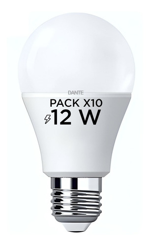 Pack X10 Lampara Led Nova 12w Bajo Consumo Luz Fria/calida
