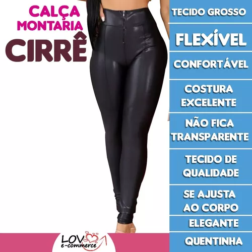 Legging Plus Size Forrada Legues Montaria Detalhes Cirre