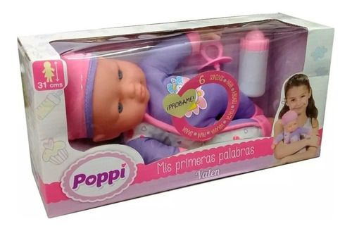 Poppi Mis Primeras Palabras Con Chupete y Mamadera