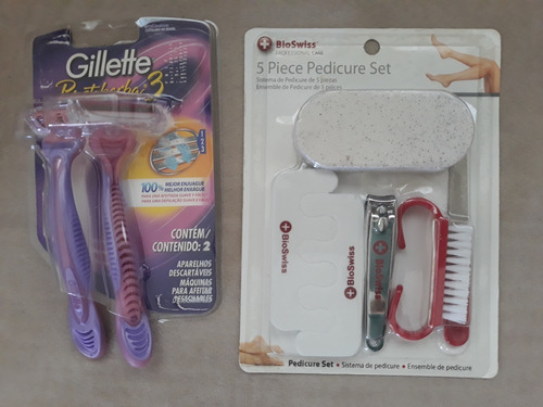 Imagen 3 de 10 de Set De Pedicure Marca Bio Swiss!! + 2 Afeitadoras Gillette!