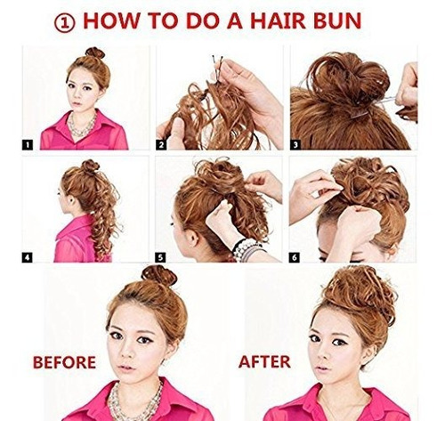 Coletero De Pelo Messy Bun Con Parte Superior Rizada Y Espon