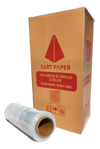  Film Embalaje Transparente 12 Rollos Alusa 250m Cart Paper®