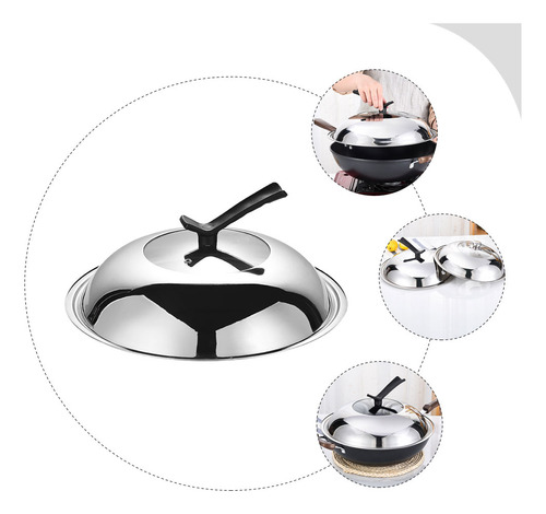 Sartén Visible Con Tapa De Acero Inoxidable, Olla Con Tapa C