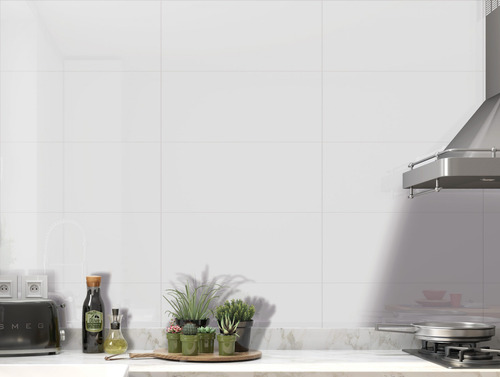 Ceramica Blanca Brillante Pared 32x59. Cem Revestimiento