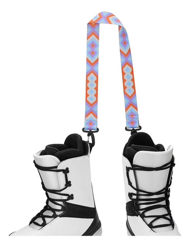 2 Ski Snowboard Boot Carrier Correa Up Violeta Y Azul