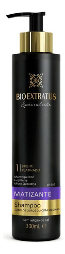  Shampoo Matizante Brilho Platinado 300ml Bio Extratus