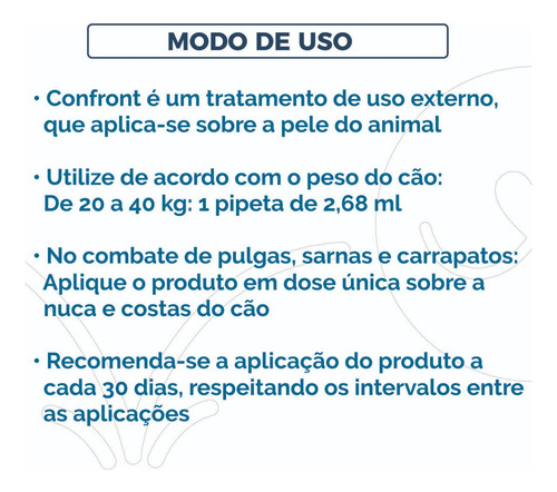 Remédio Caseiro Sarna No Cachorro Confront 20-40kg