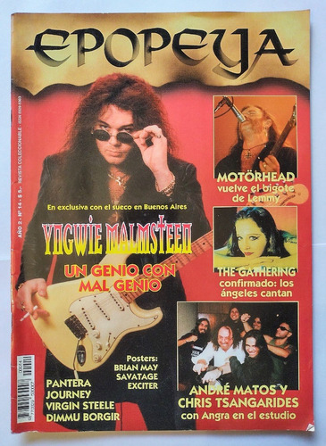 Revista Epopeya 14 Mayo 1998 Malmsteen Motorhead Angra