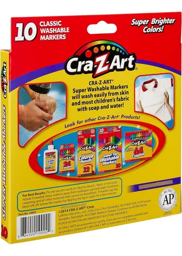 Marcadores Cra-z-art Classic Superlavables, Punta Ancha, Ass