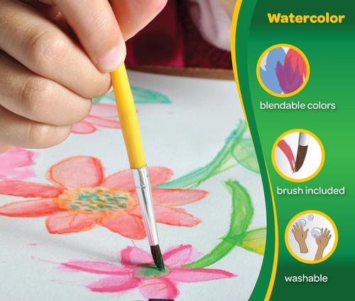 Juego De Pintura De Acuarela Crayola 16 Unidades Lavable Multicolor