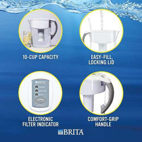 Brita - Jarra De Agua 4 Filtros De Agua De Repuesto, Ja...