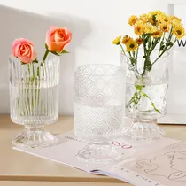 Comprar Floreros Decorativos Vidrio Transparente Estilo Retro 3 Pzas