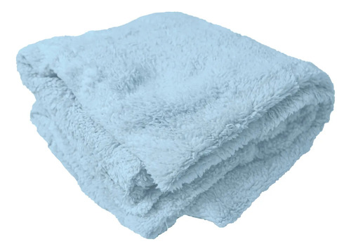 Cobija Para Bebe Calientita Frazada Suave Cobertor Infantil Felpa Azul Claro