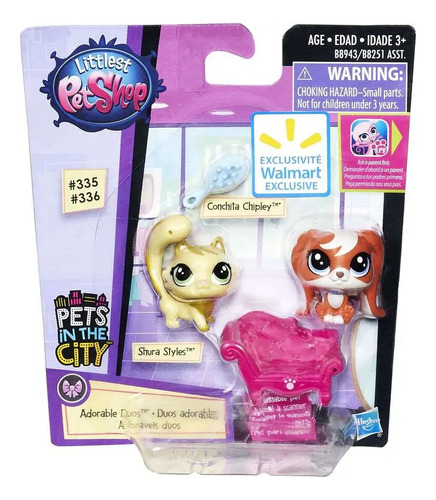 Littlest Pet Shop Lps Conchita Chipley&shura Styles #335#336