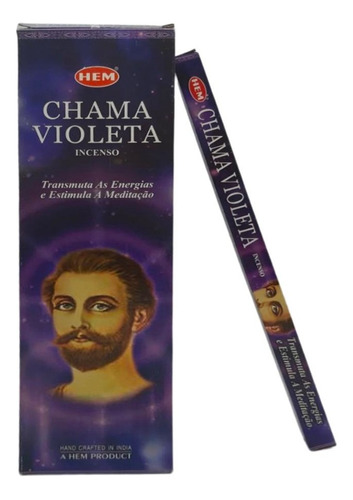 Incenso Natural Hem - Chama Violeta 8 Varetas