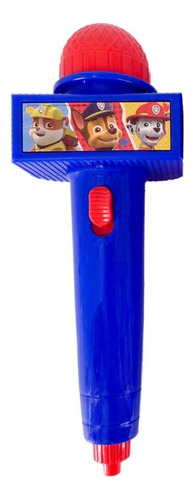 Microfone Infantil Com Eco E Luz Vermelho - Patrulha Canina